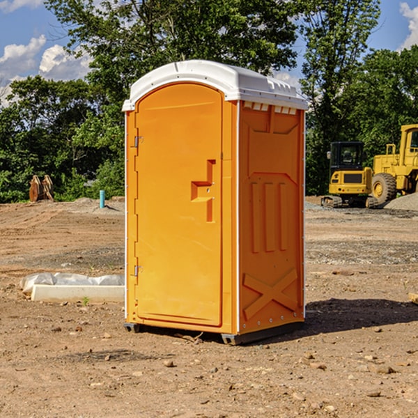 can i customize the exterior of the portable restrooms with my event logo or branding in New Bloomfield